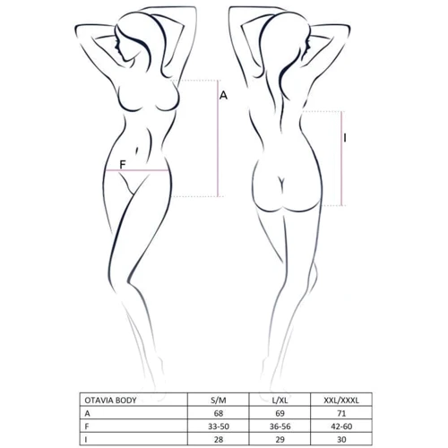 Кружевное боди Passion OTAVIA BODY black XXL/XXXL: Вид Боди