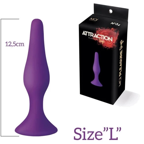 Анальная пробка на присоске MAI Attraction Toys №34 Purple: Тип Анальные пробки