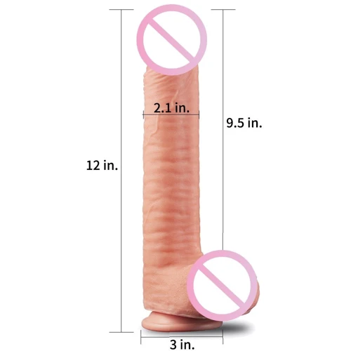 Фаллоимитатор Dual-Layered Silicone Nature Cock 12": Длина проникновения, см 24