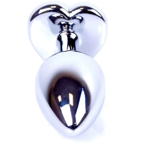 Анальная пробка Boss Series - Jewellery Silver Heart PLUG Black S (BS6400047) фото 6