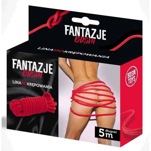 Мотузка для зв'язування Linki - Fantazje BDSM Lina 5m Red (2900115)