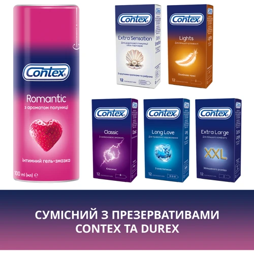 Интимный гель-смазка CONTEX Romantic 100 мл: Форма выпуска Гель