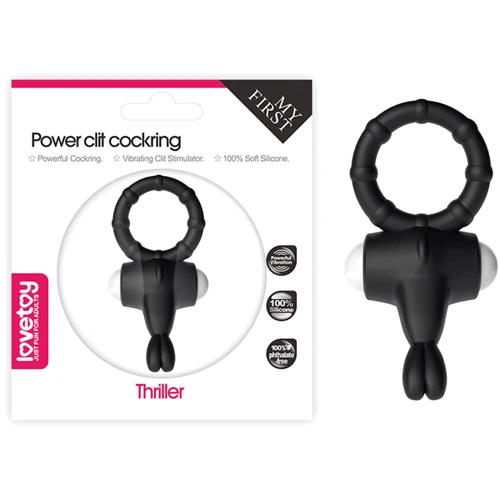 Виброкольцо LoveToy Power Clit Cockring Thriller Black: Производитель LOVETOY