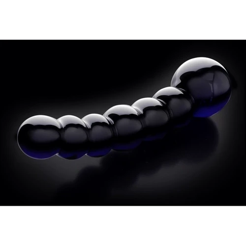 Анальная пробка Icicles No 66 Black, 12x3.5 см, черный: Материал Стекло