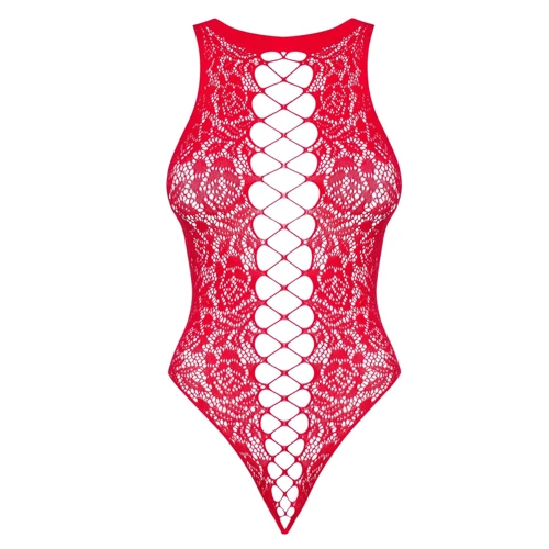 Ажурне боді з відкритою спиною Obsessive B120 red S/M/L: Декор Без декора