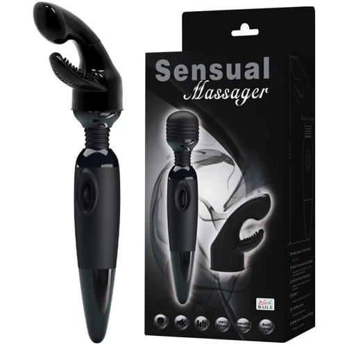 Вібромасажер SENSUAL MASSAGER зі змінною насадкою BW-055011