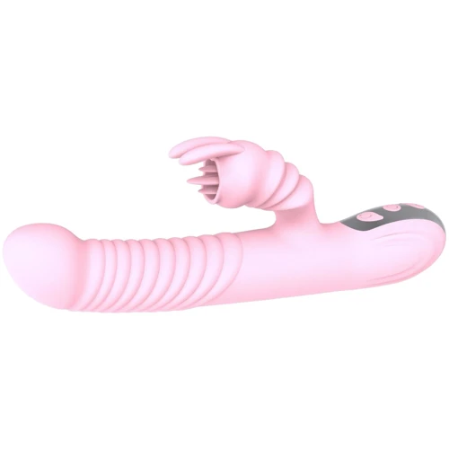 Вибратор с ротацией и толчками BOSS G Spot Thrusting Vibrator Elisa Pink: Длина, см 23