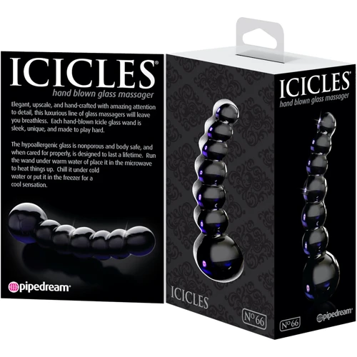 Анальная пробка Icicles No 66 Black, 12x3.5 см, черный: Для кого Унисекс
