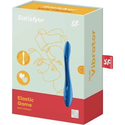 Універсальний гнучкий вібратор для пар Satisfyer Elastic Game Dark Blue: Довжина, см 20