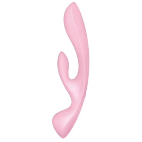 Двосторонній вібратор-кролик Satisfyer Triple Oh Pink, 3 мотори, руків’я-масажер: Діаметр, см 4.7