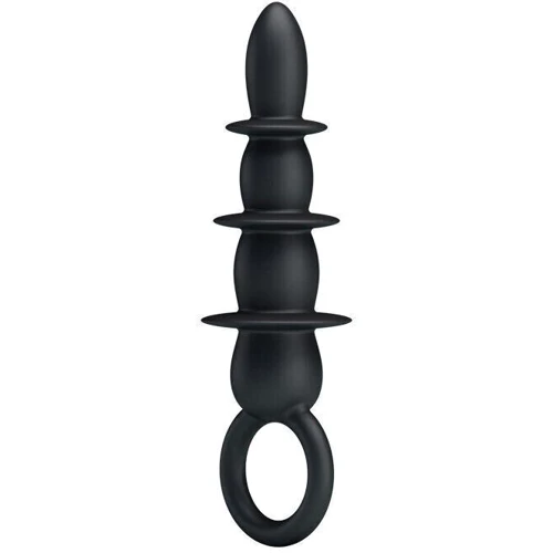 Анальный стимулятор BLACK PRETTY LOVE, BI-014539: Особенности С кольцом, Водонепроницаемые