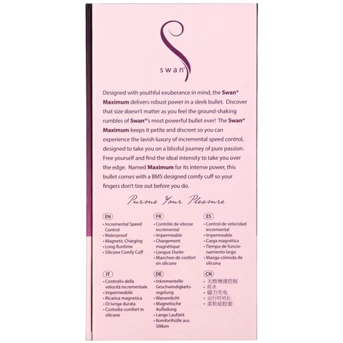 Вибропуля Swan Maximum + Comfy Cuff Pink: Тип и форма Вибропули
