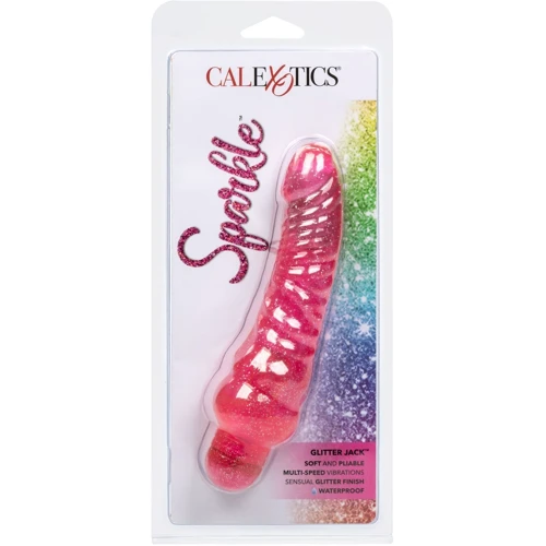 Мультискоростной вибратор CalExotics Sparkle Glitter Jack, 14,5х3,75 см: Диаметр, см 3.75