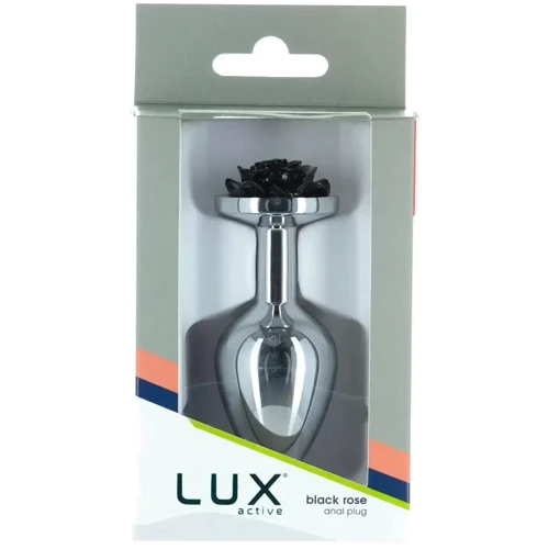 Анальная пробка Lux Active Rose Anal Plug Black в наборе с вибропулей: Материал Медицинский металл