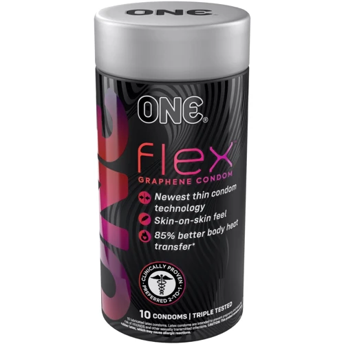 Презервативы ONE Flex Graphene Condom 10 шт, подарочная упаковка тюб