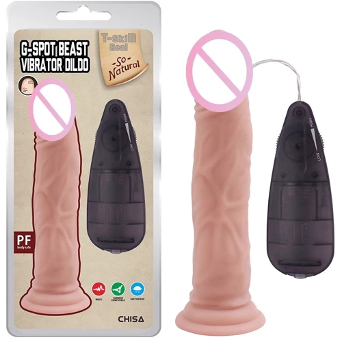 Вибратор CHISA T-skin ReaL G-Spot Beast Vibrator Dildo Flesh: Для кого Унисекс