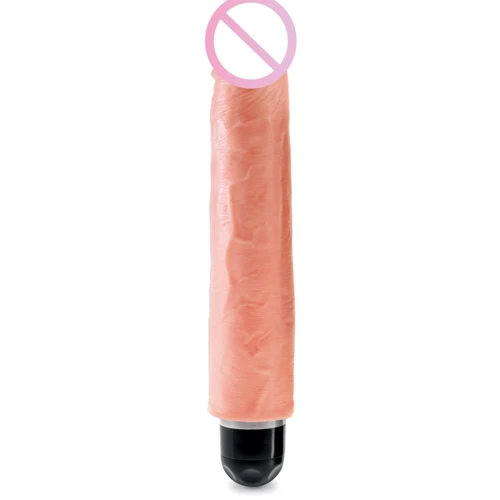 Великий реалістичний вібратор King Cock Vibr Stiffy, 25.4x5.1 см