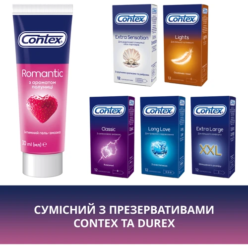 Интимный гель-смазка CONTEX Romantic 30 мл: Форма выпуска Гель