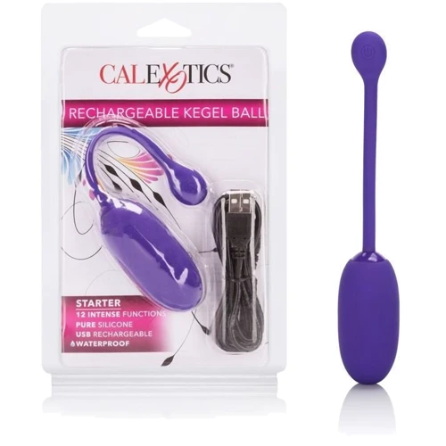 CalExotics Rechargeable Kegel Ball Starter перезаряжаемое виброяйцо, 7.7x3.25 см: Тип и форма Виброяйцо
