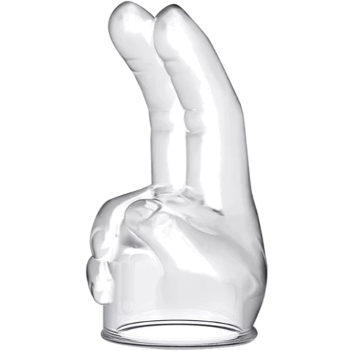 Насадка на вибромассажер - Power Head Double Finger Wang Massager Head Transparent