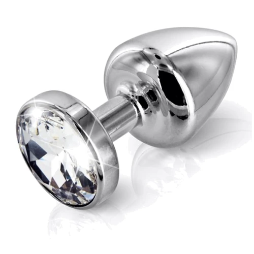 Анальная пробка со стразом Diogol ANNI round stainless steel 35мм
