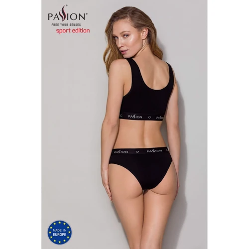 Спортивный топ с широкой резинкой Passion PS004 TOP black, size XL: Материал Хлопок