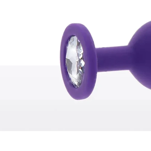Анальна пробка Toy Joy Large Diamond Booty Jewel (фіолетова): Наявність вібрації  Нет