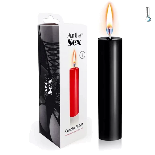 Свеча Art of Sex 15 см низкотемпературная черная