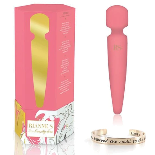 Вибромассажер Rianne S: Bella Mini Wand Coral: Длина, см 20