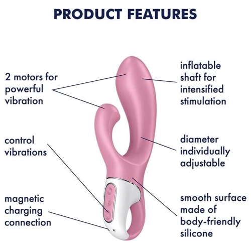 Вибратор-кролик Satisfyer Air Pump Bunny 2: Тип управления Кнопочное