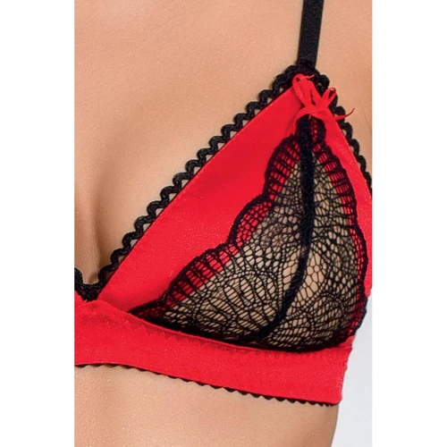 Эротический комплект Passion Exclusive RODOS SET red XXL/XXXL: Материал Полиэстер