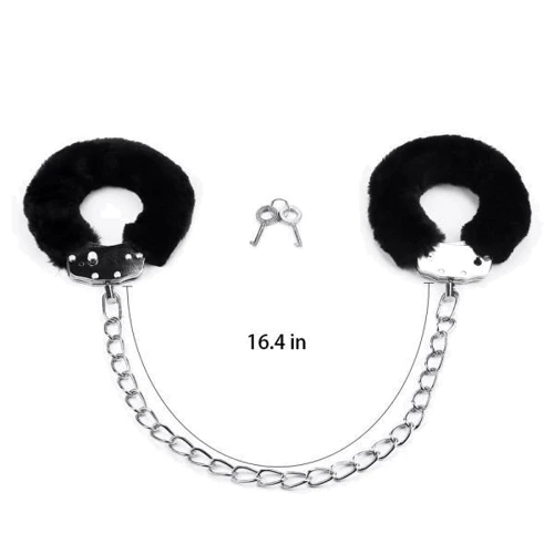 Оковы LOVETOY Fluffy Leg Cuffs, Black: Цвет черный