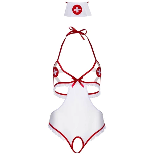 Костюм непослушной медсестры Leg Avenue Roleplay Naughty Nurse OS White/Red: Тип Медсестры