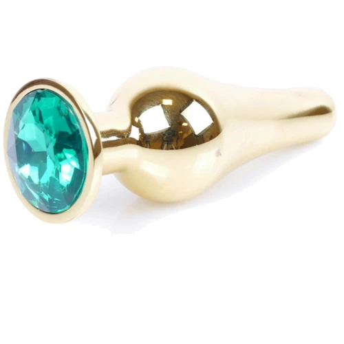 Анальная пробка BOSS Series Exclusivity Jewellery Gold Butt Plug Green
