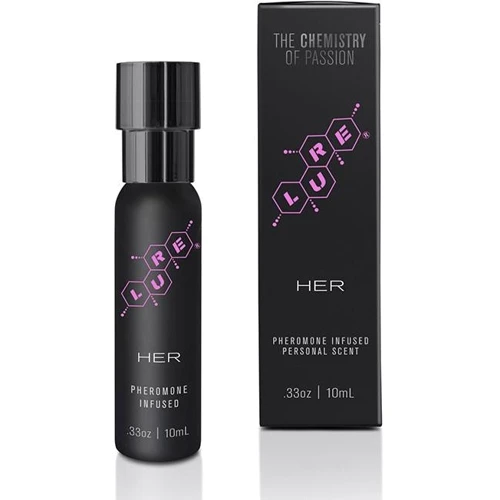 Духи з феромонами для жінок Lure® Black Label For Her, Pheromone Personal Scent, .33 fl. oz. (10 ml) Bottle