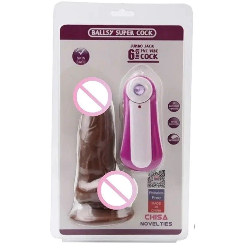 Реалістичний вібратор на присосці GHISA JUMBO JACK 6" Vibrating Dildo - Brown, 291696: Для кого Для жінок