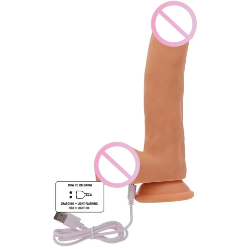 Вибратор с пульсацией Toy Joy Get Real Magnetic Pulse Trusting Dildo (телесный): Тип и форма В виде члена