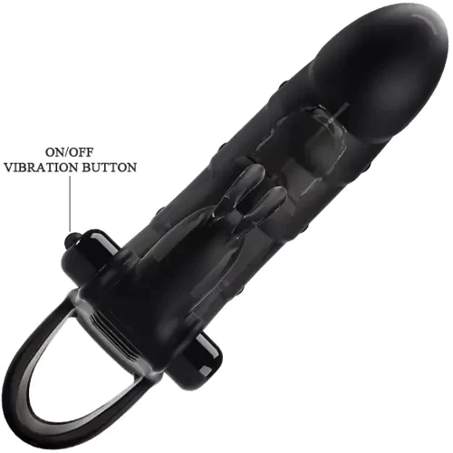 Подовжуюча насадка з вібростимуляцією PRETTY LOVE - Cuper PENIS SLEEVE, BI-026239 фото 9