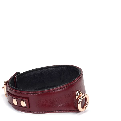 Ошейник с поводком Liebe Seele Wine Red Curved Collar: Цвет бордовый