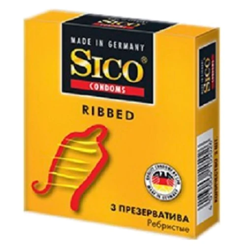 Презервативи латексні SICO Ribbed ребристі №3