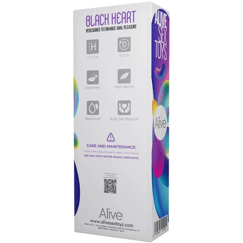 Анальный стимулятор Alive Black Heart Teal Black: Для кого Унисекс