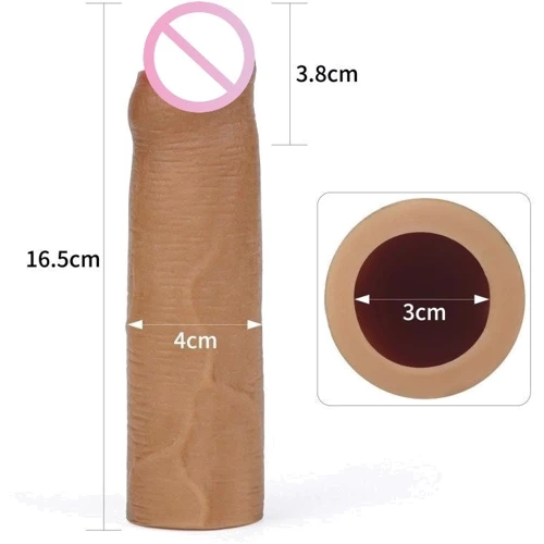 Насадка на член LoveToy Revolutionary Silicone Nature Extender Add 1" Brown: Для кого Для мужчин