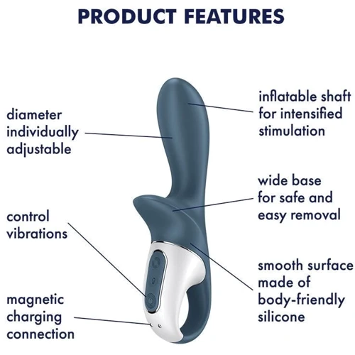 Анальний вібратор Satisfyer Air Pump Booty 2: Тип і форма Кролики, Вібромасажер