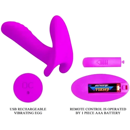 Вибробабочка с стимулятором клитора PRETTY LOVE - Remote Control Massager, BI-014850W фото 8