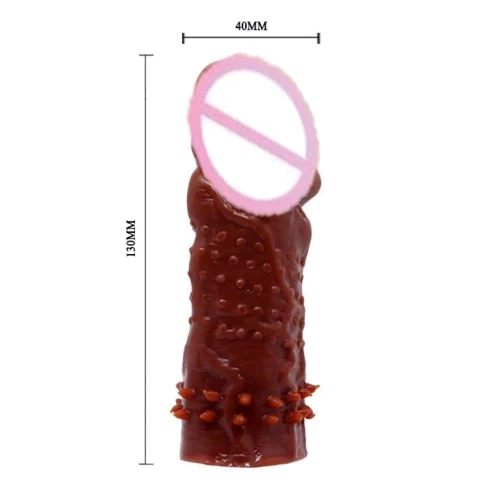 Насадка - презерватив, BI-016002-0902S (коричневая): Назначение Для увеличения