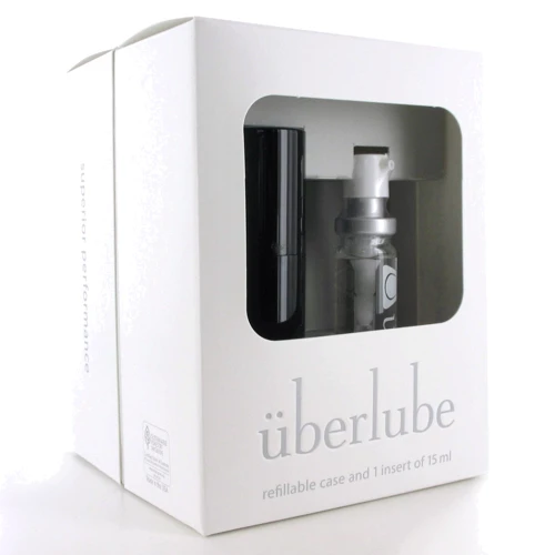 Преміум лубрикант 3-в-1 на силіконовій основі Uberlube Good-to-Go Black (15 мл) + кейс
