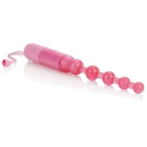 Водонепроницаемые бусы CalExotics Vibrating Pleasure Beads (розовый): Материал ПВХ