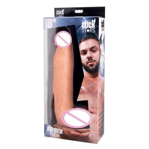 Большой реалистичный фаллоимитатор Raging Cockstars Big Dick Ben 10 Inch Realistic Dildo, 24,7х6,35 см: Наличие вибрации Нет