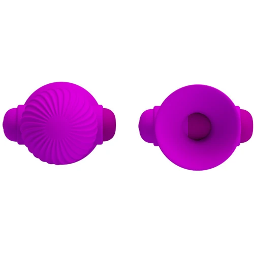 Вакуумные стимуляторы для сосков с вибрацией LYBAILE Pretty Love Vibrating Nipple Suckers Purple фото 5