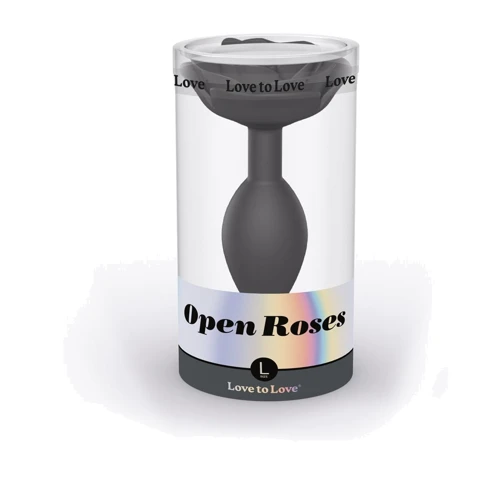 Силіконовий анальний затор Love To Love OPEN ROSES L SIZE - BLACK ONYX: Наявність вібрації  Нет